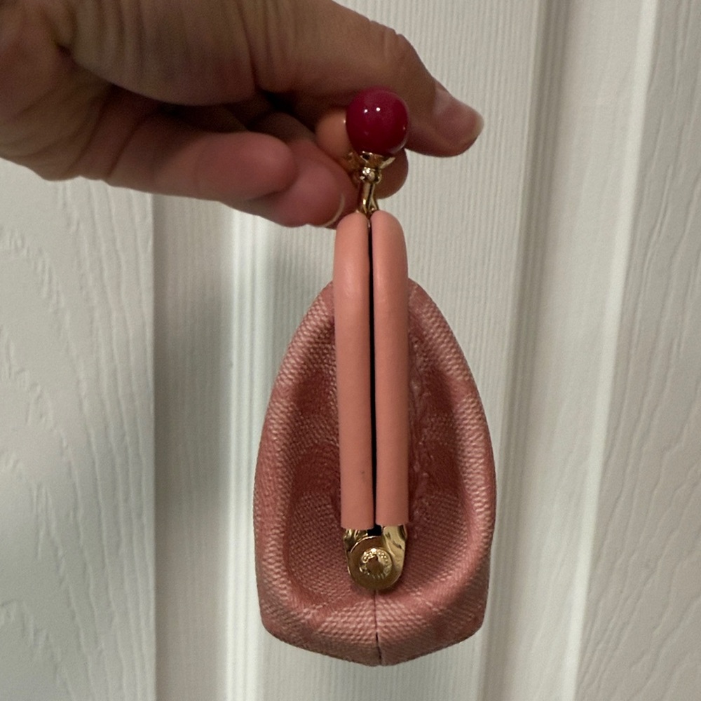 Coach Pink Cosmetic Coin Case - Picture 7 of 7